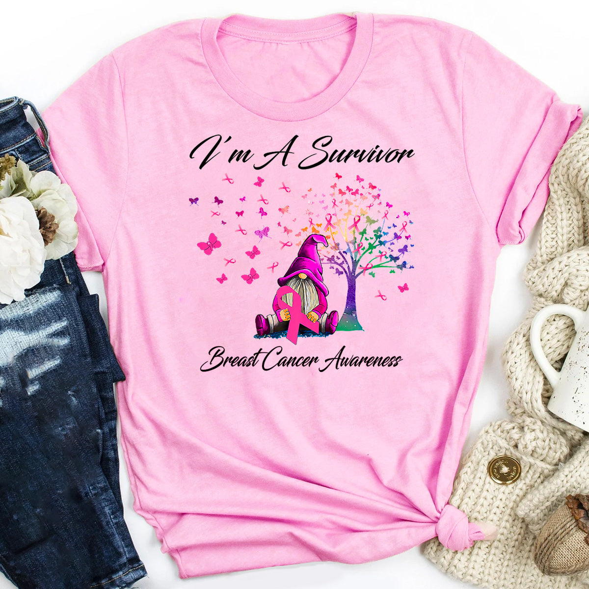 I’m A Survivor Breast Cancer Awareness T-Shirt