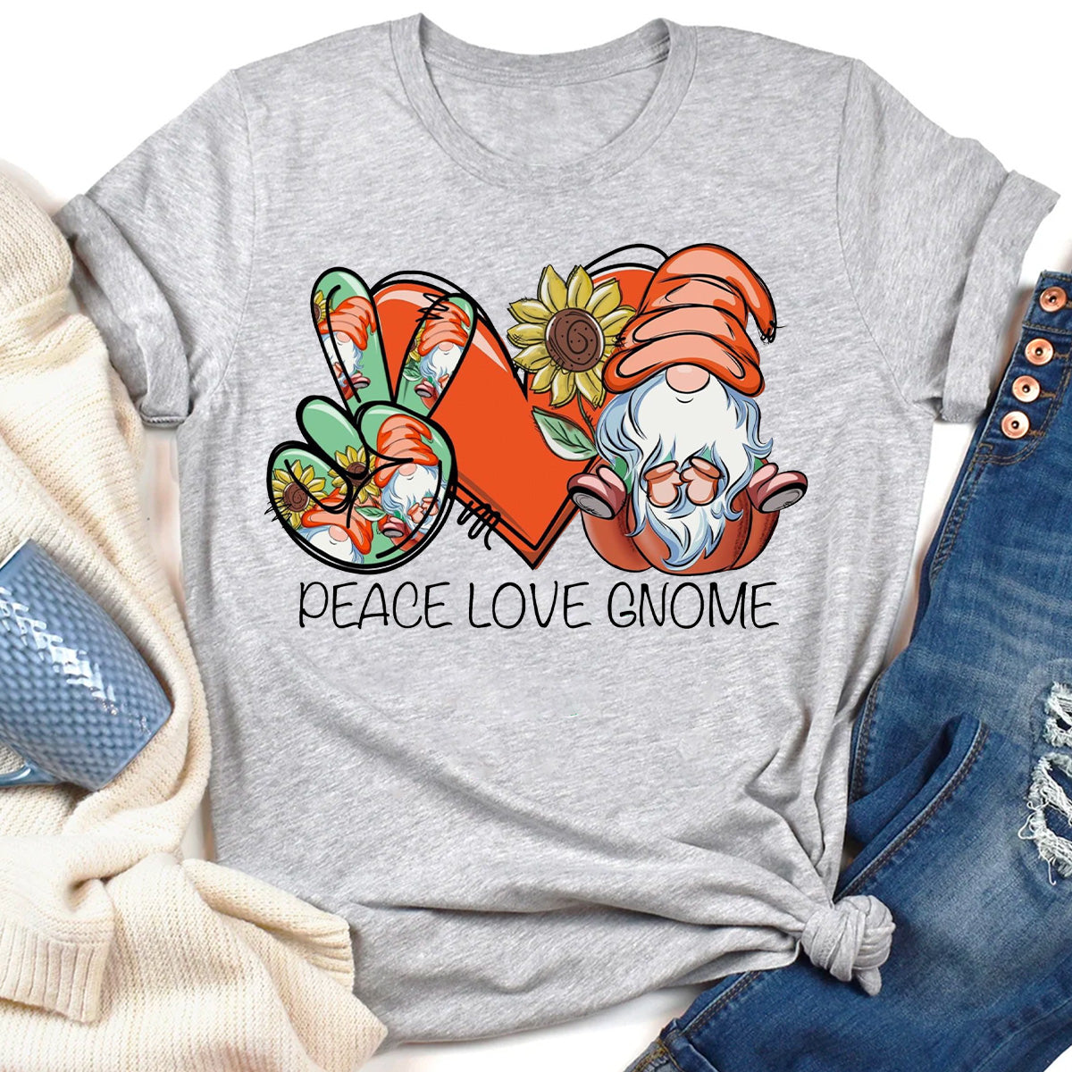 Peace Love Gnome T-Shirt