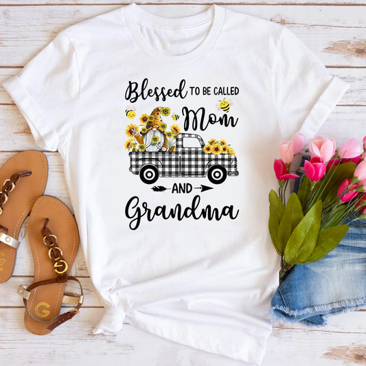 Blessed To Be Called Mom And Grandma T-Shirt