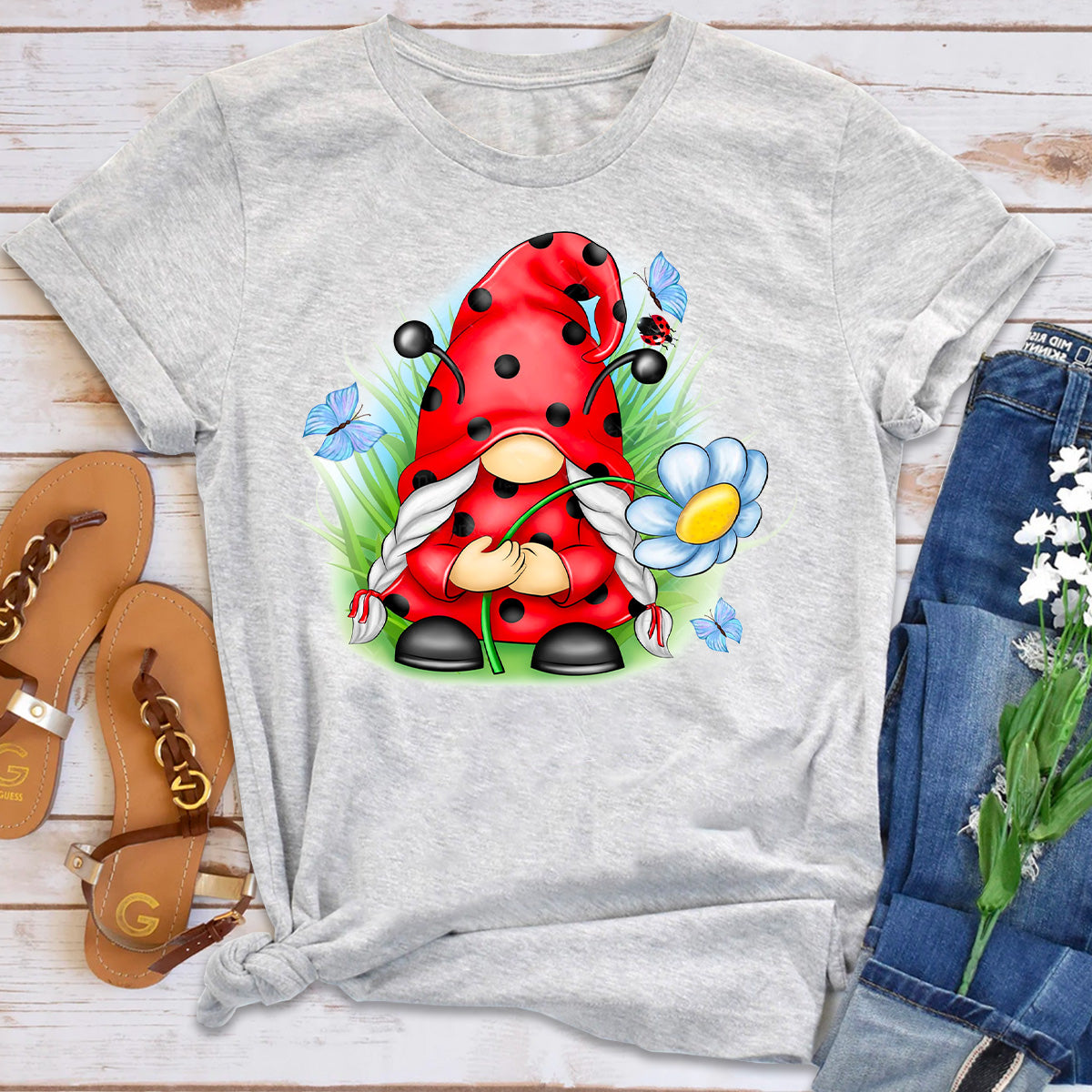 Summer Ladybug Gnome T-Shirt