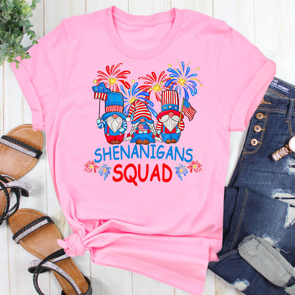 Shenanigans Squad 4Th Of July Gnomes T-Shirt