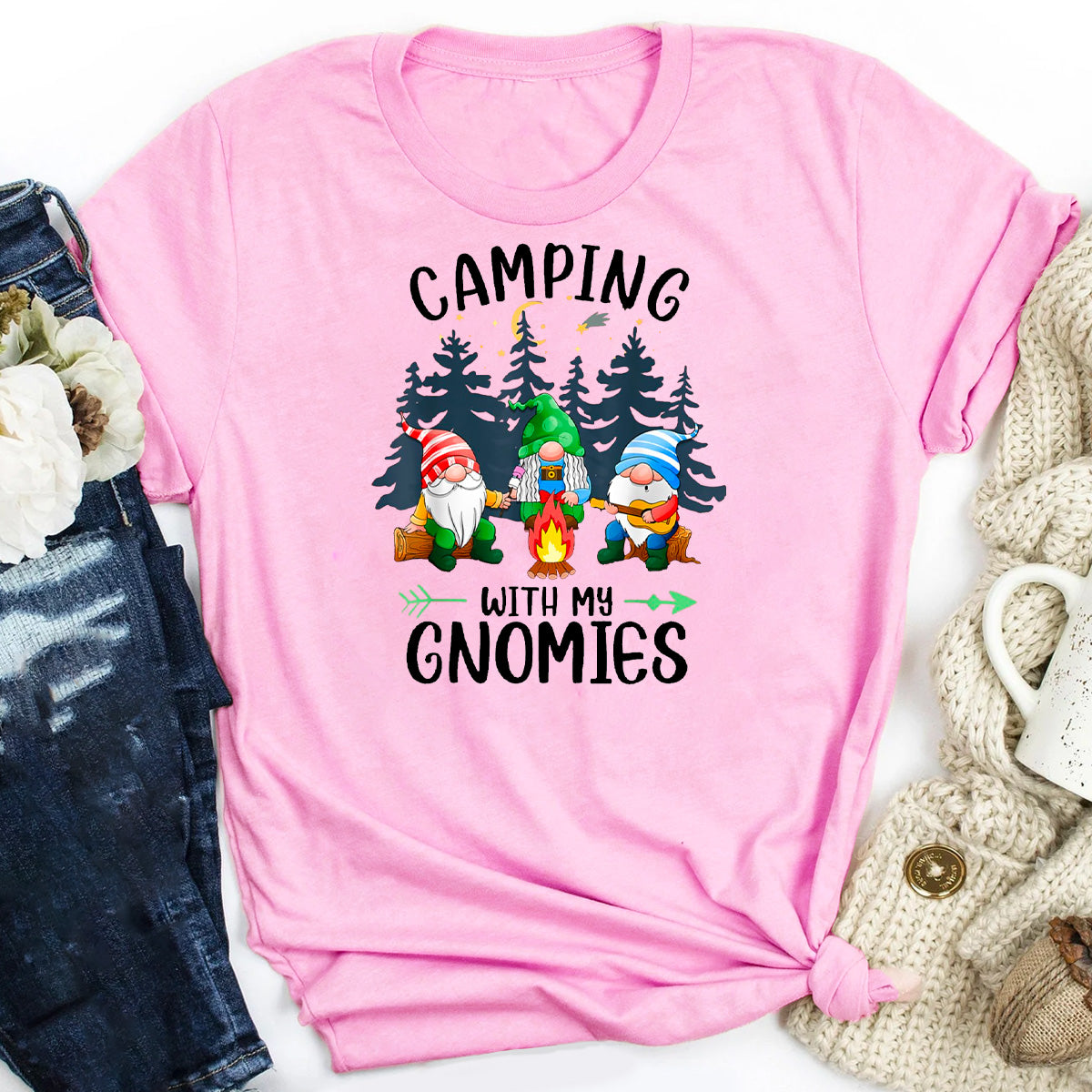 Camping with my Gnomies T-Shirt