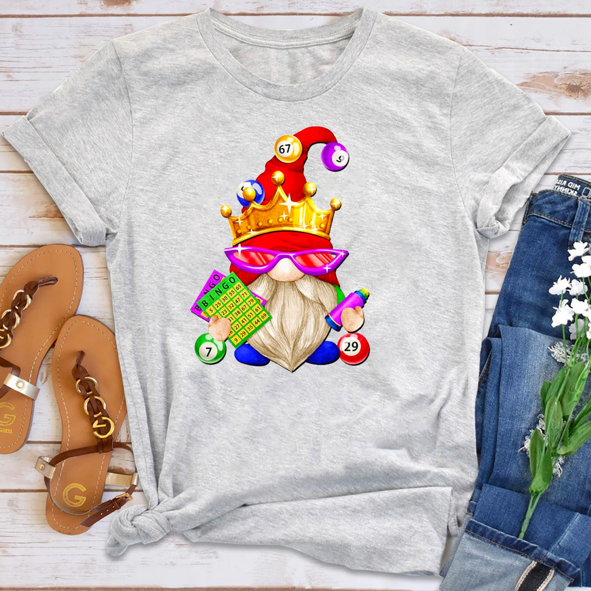 Grandpa Bingo King Gnome T-Shirt