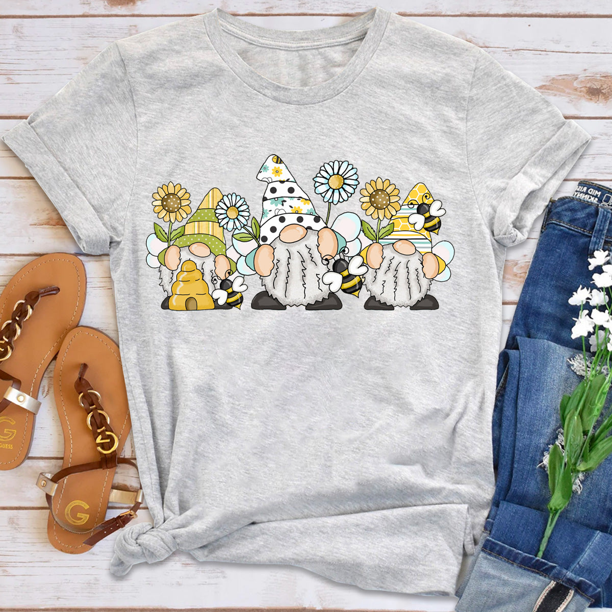 Gnome Daisies T-Shirt