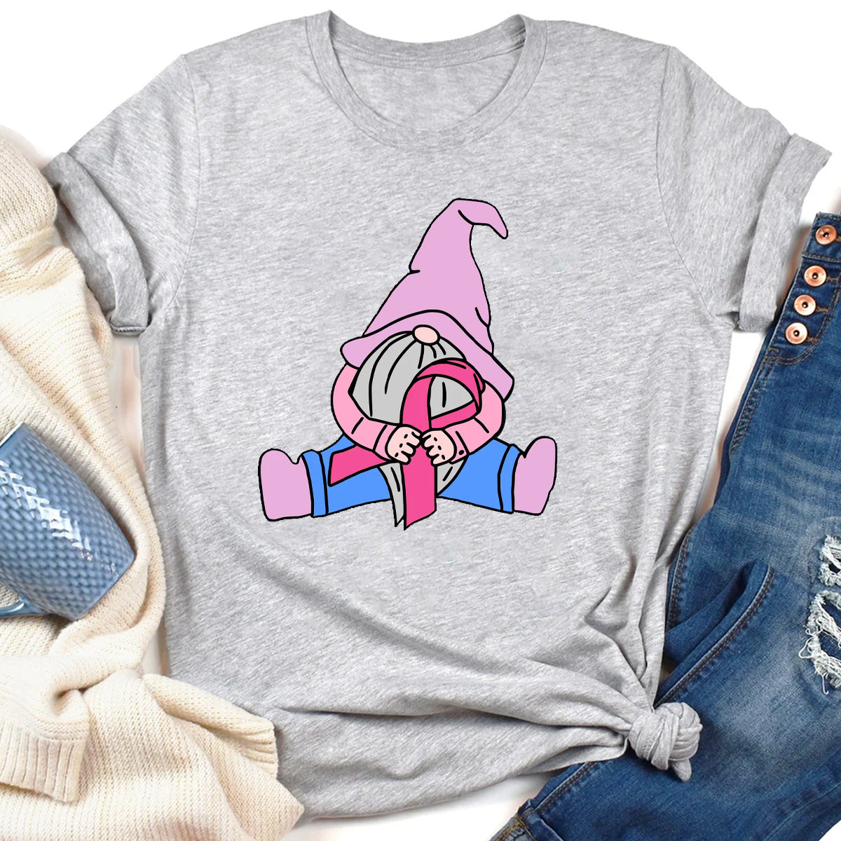 Breast Cancer Gnome T-Shirt