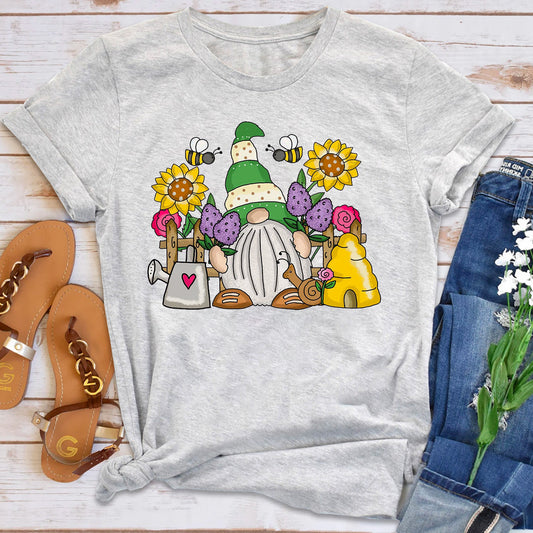 Cute Flower Garden Gnome T-Shirt