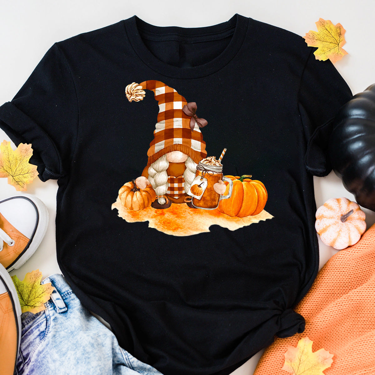 Pumpkin Gnome Coffee T-Shirt