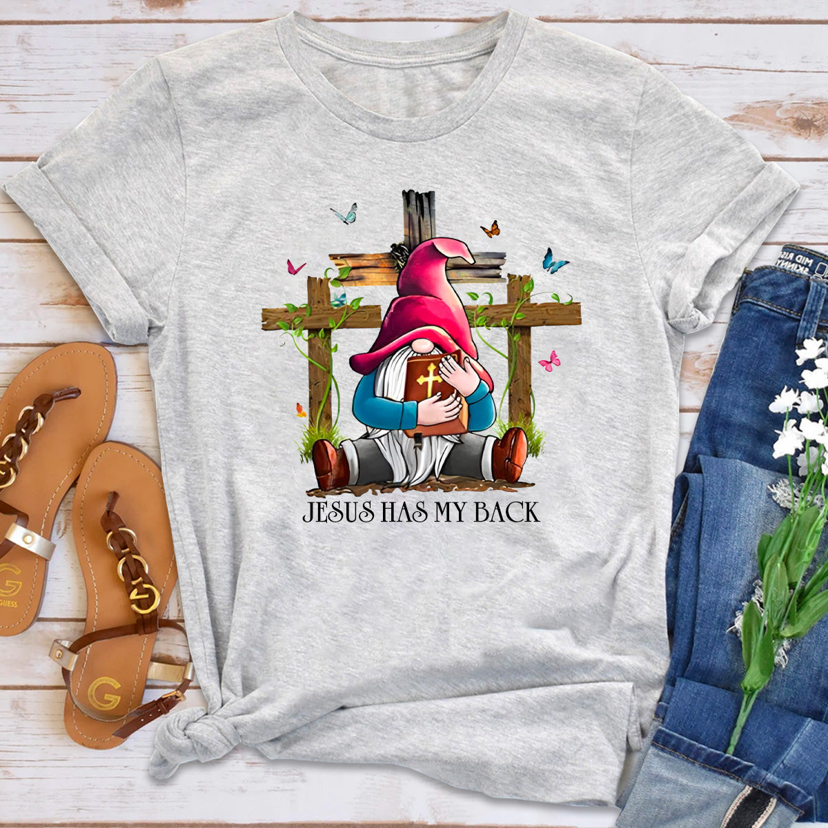 Jesus Has My Back Christian T-Shirt