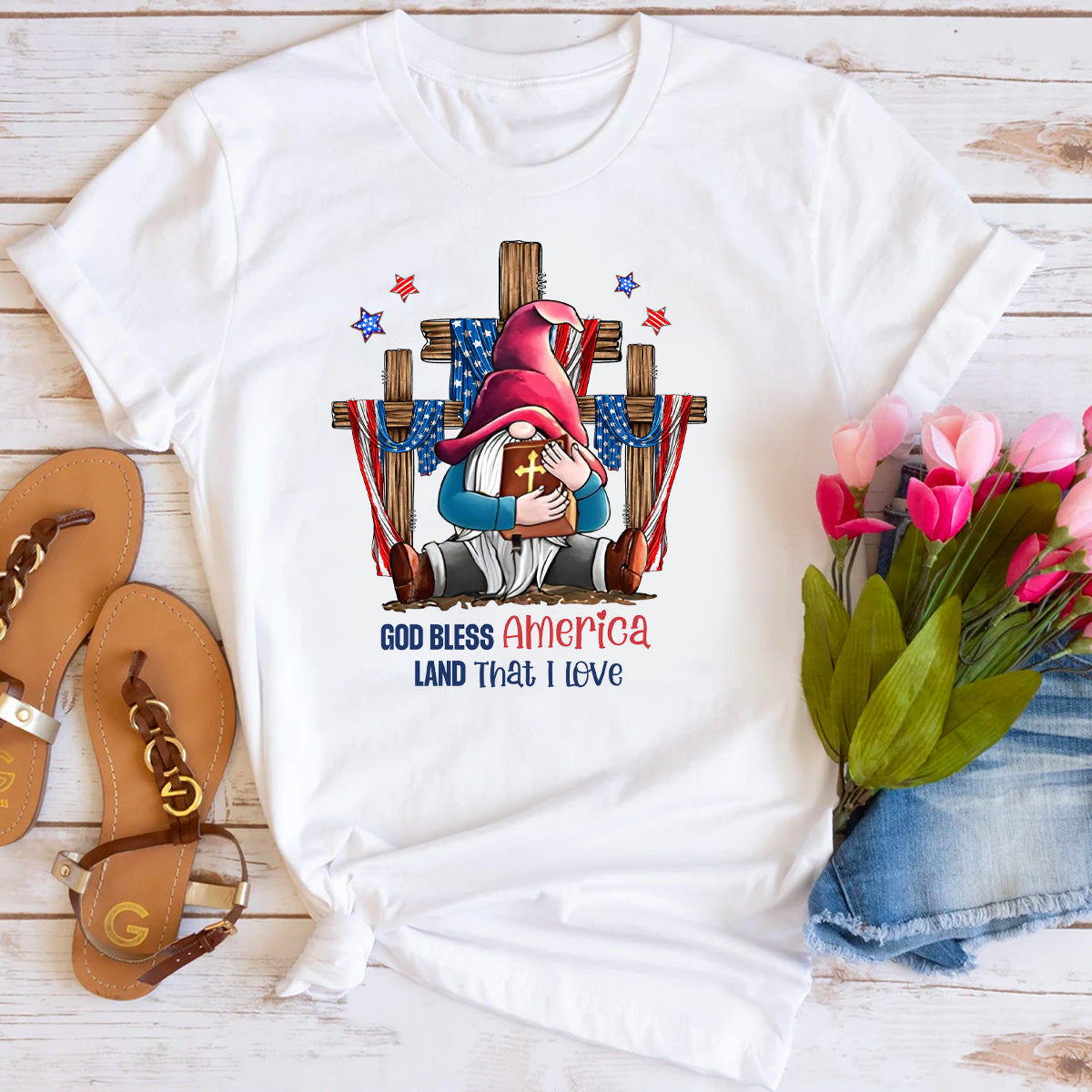 God Bless America Land that I Loves T-Shirt