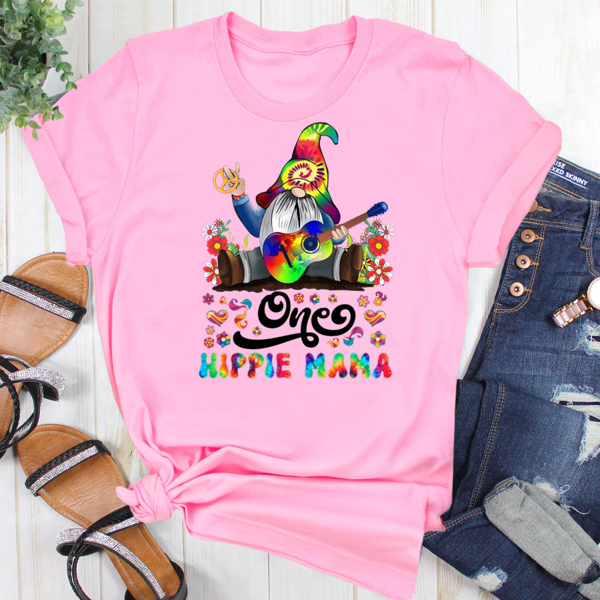 One Hippie Mama Gnome T-Shirt