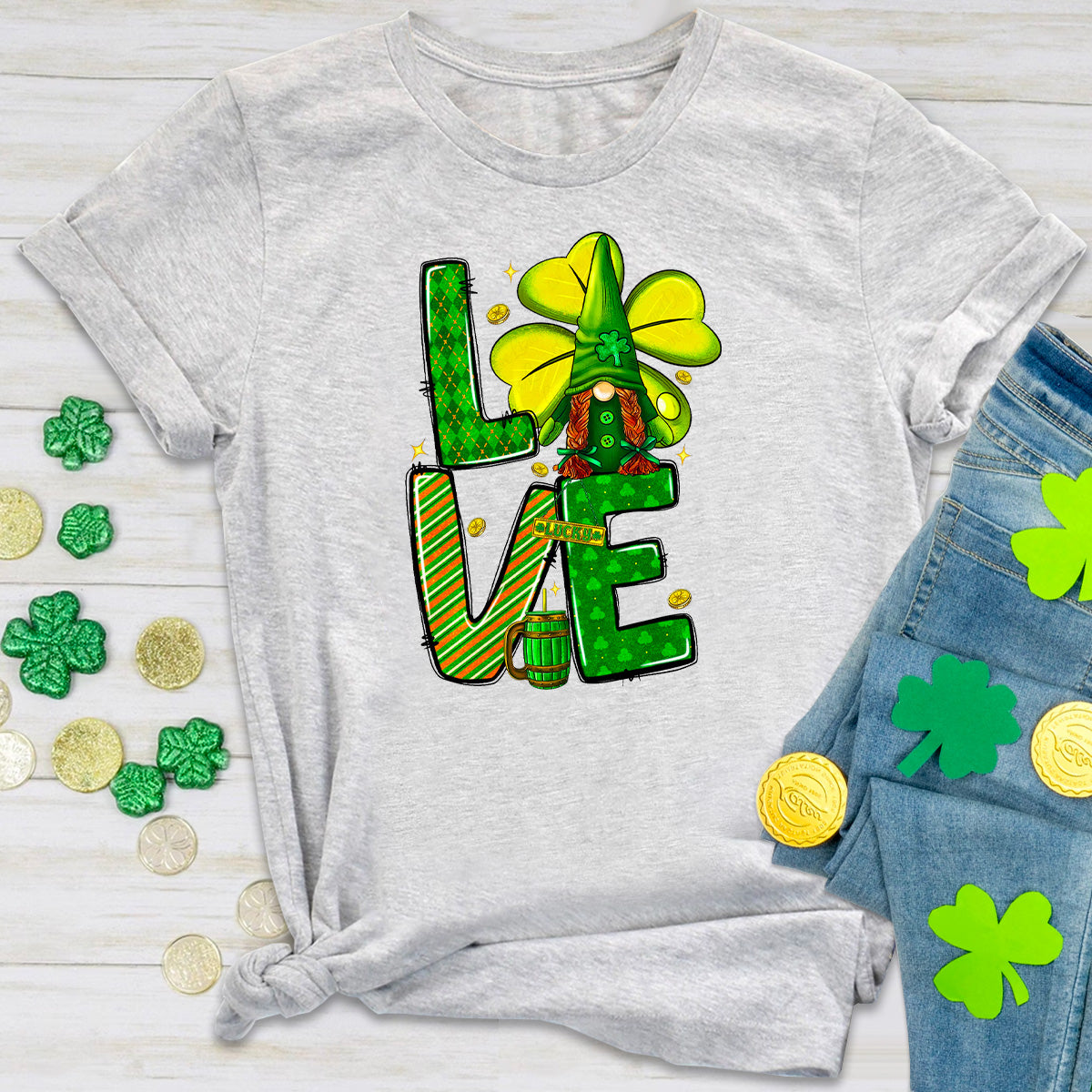 St Patrick's Day Love With Gnome T-Shirt