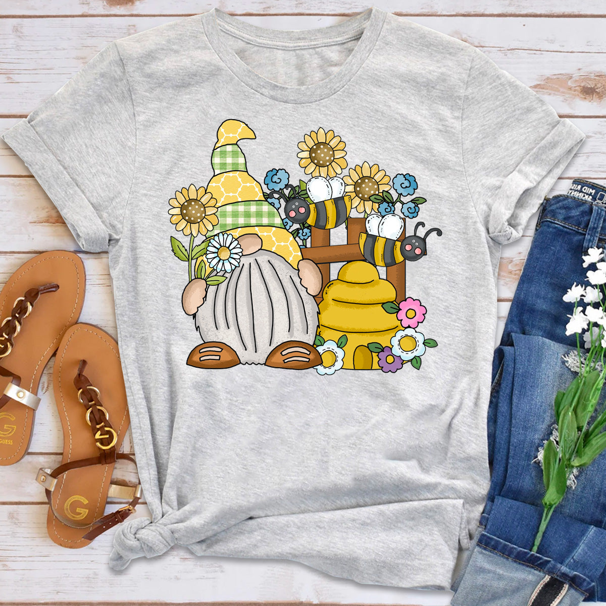 Bee Scene Gnome T-Shirt