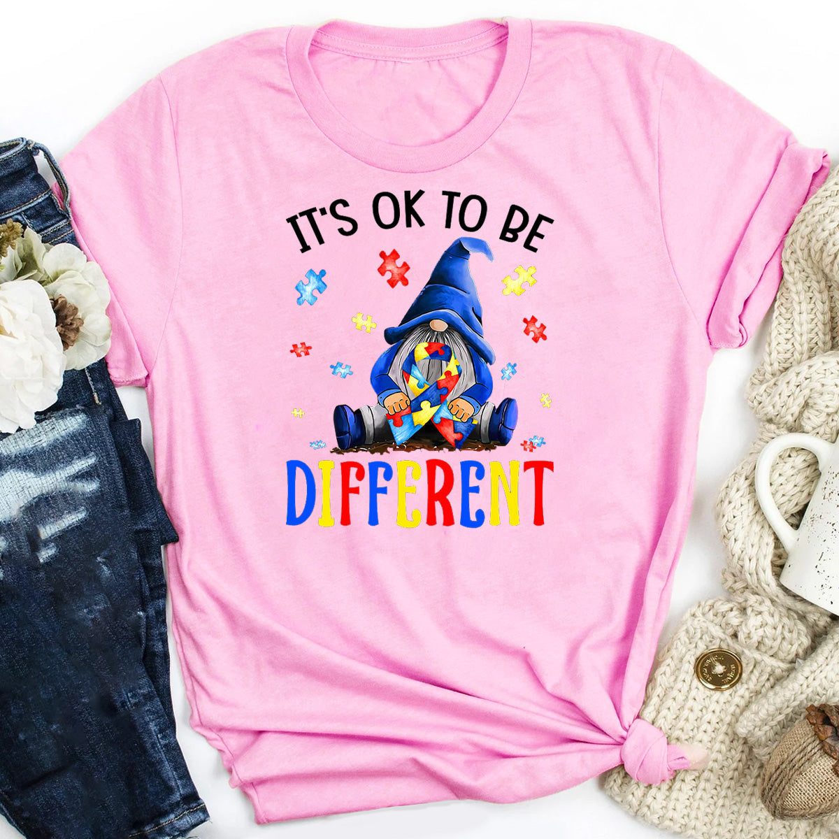 It's Ok To Be Different Autism Awareness T-Shirt