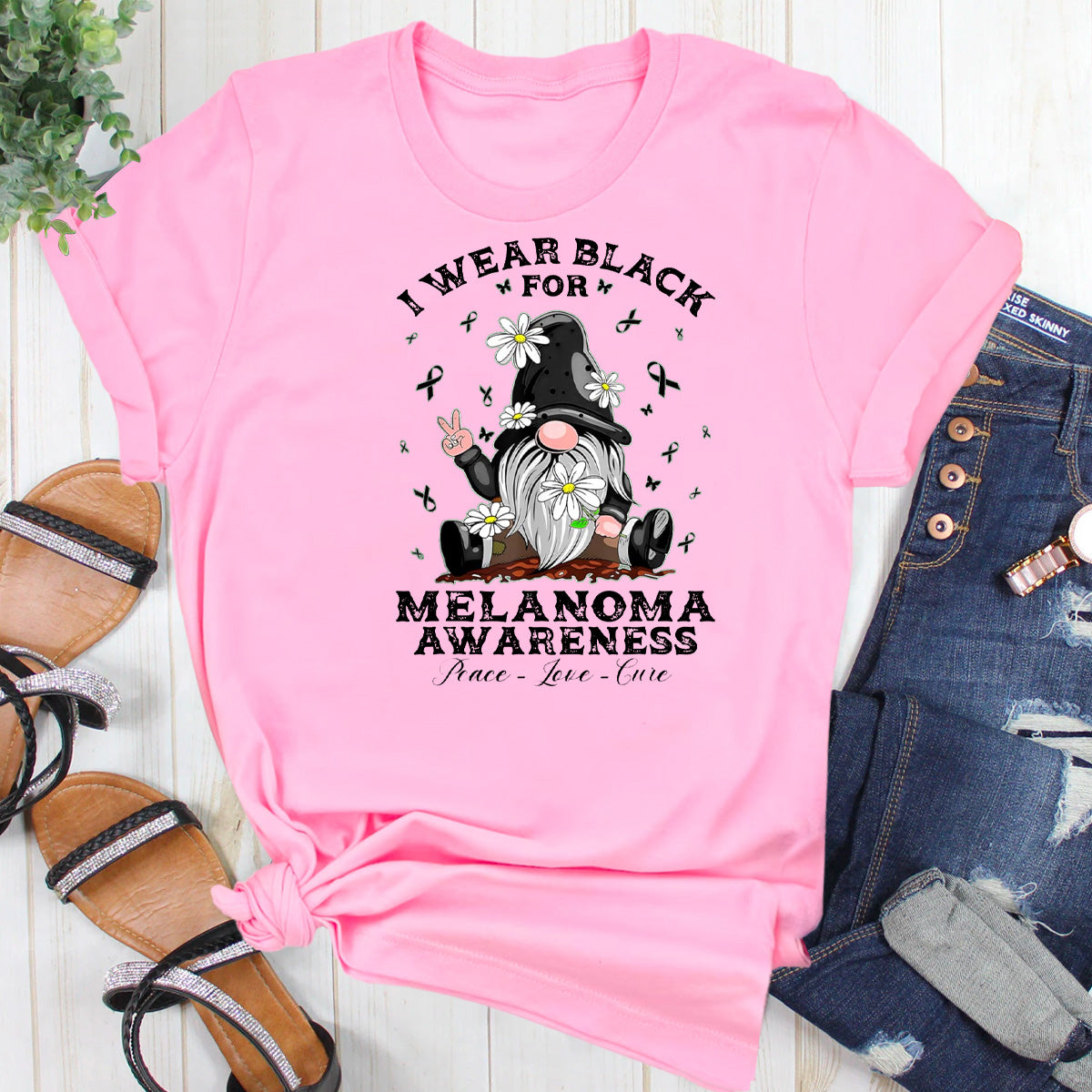 I Wear Black For Melanoma Awareness T-Shirt