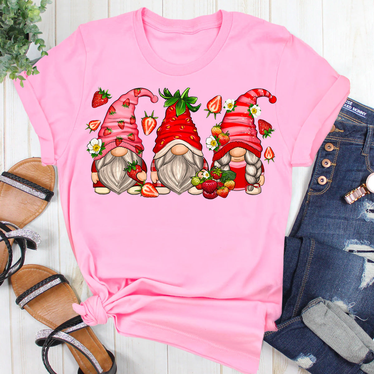 Hello Summer Strawberry Gnome T-Shirt