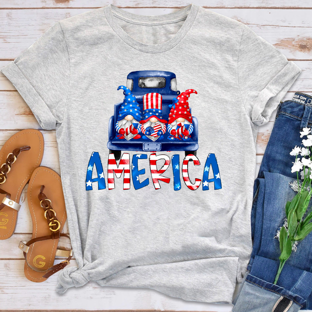 American Gnome In Truck T-Shirt