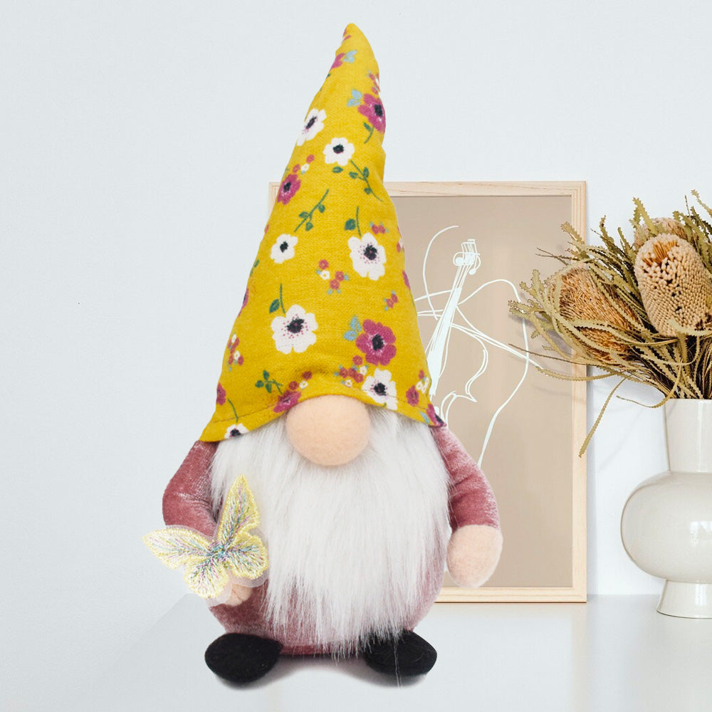 Butterfly Spring Flower Gnome