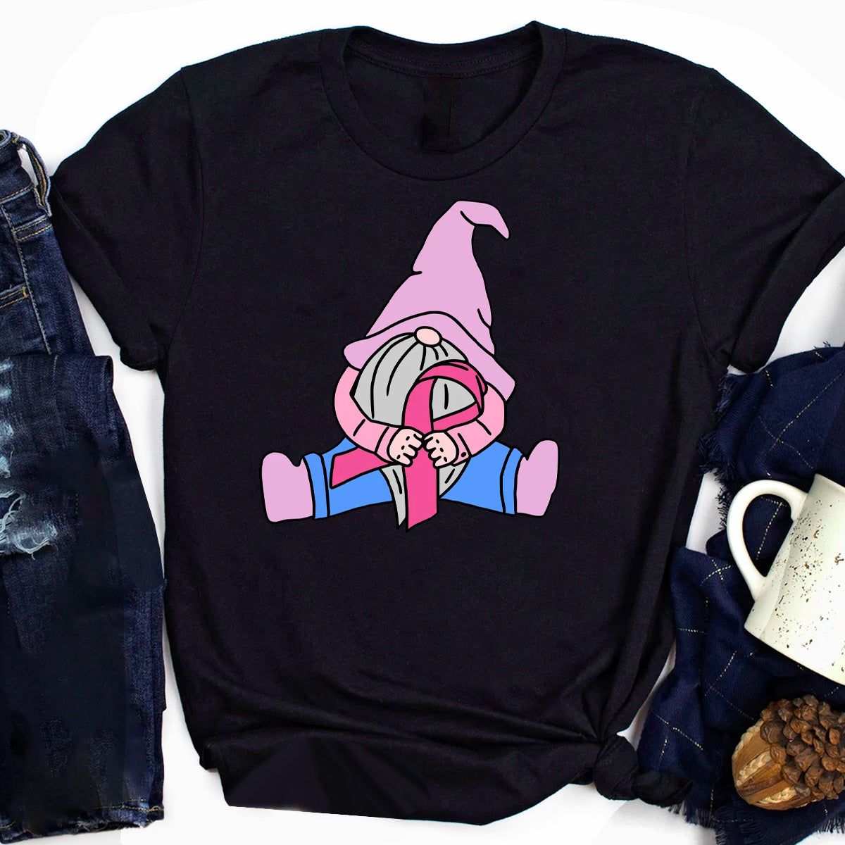 Breast Cancer Gnome T-Shirt