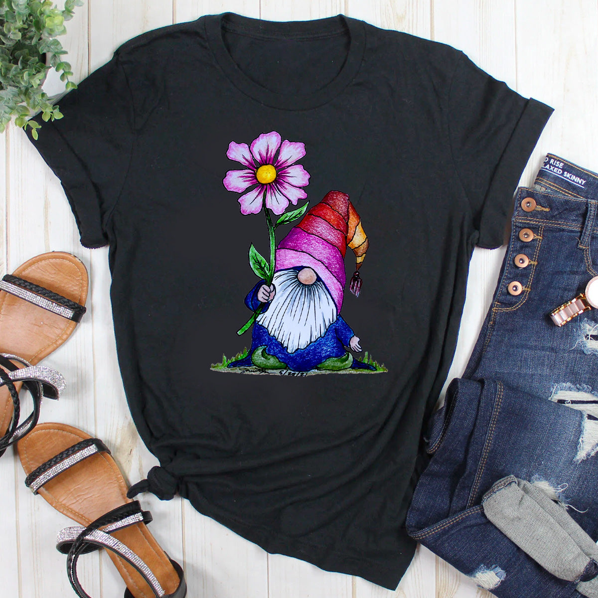 Cosmos Flower Gnome T-Shirt