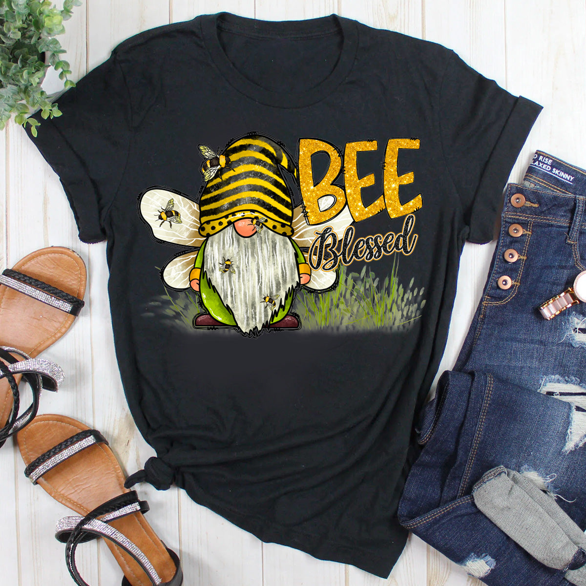 Bee Blessed Gnome T-Shirt