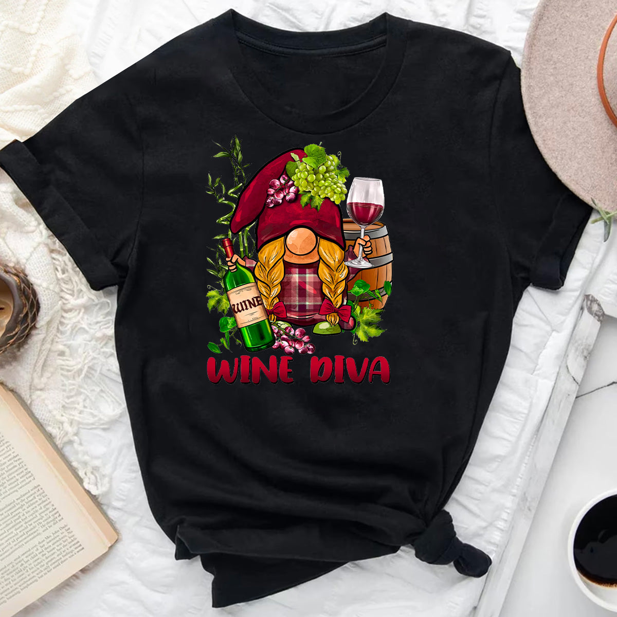 Wine Diva Gnome T-Shirt