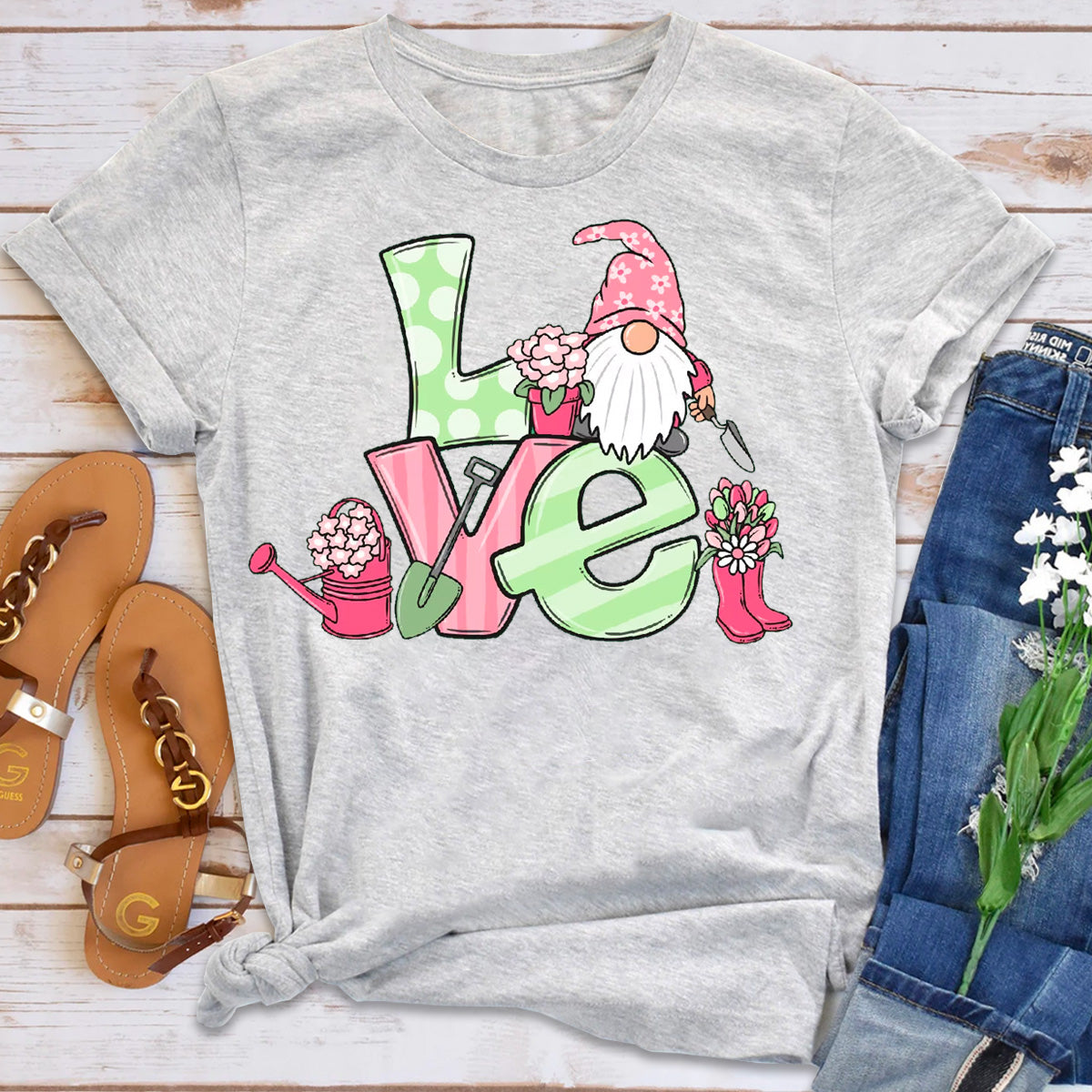 Spring Love Garden Gnome T-Shirt