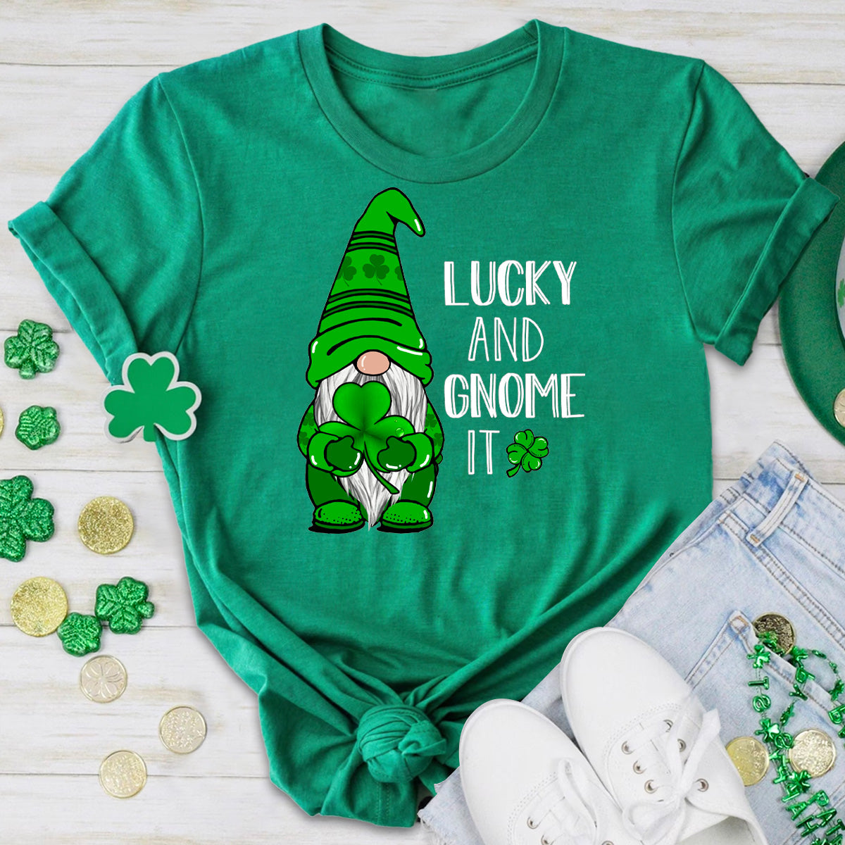 Lucky and Gnome It T-Shirt