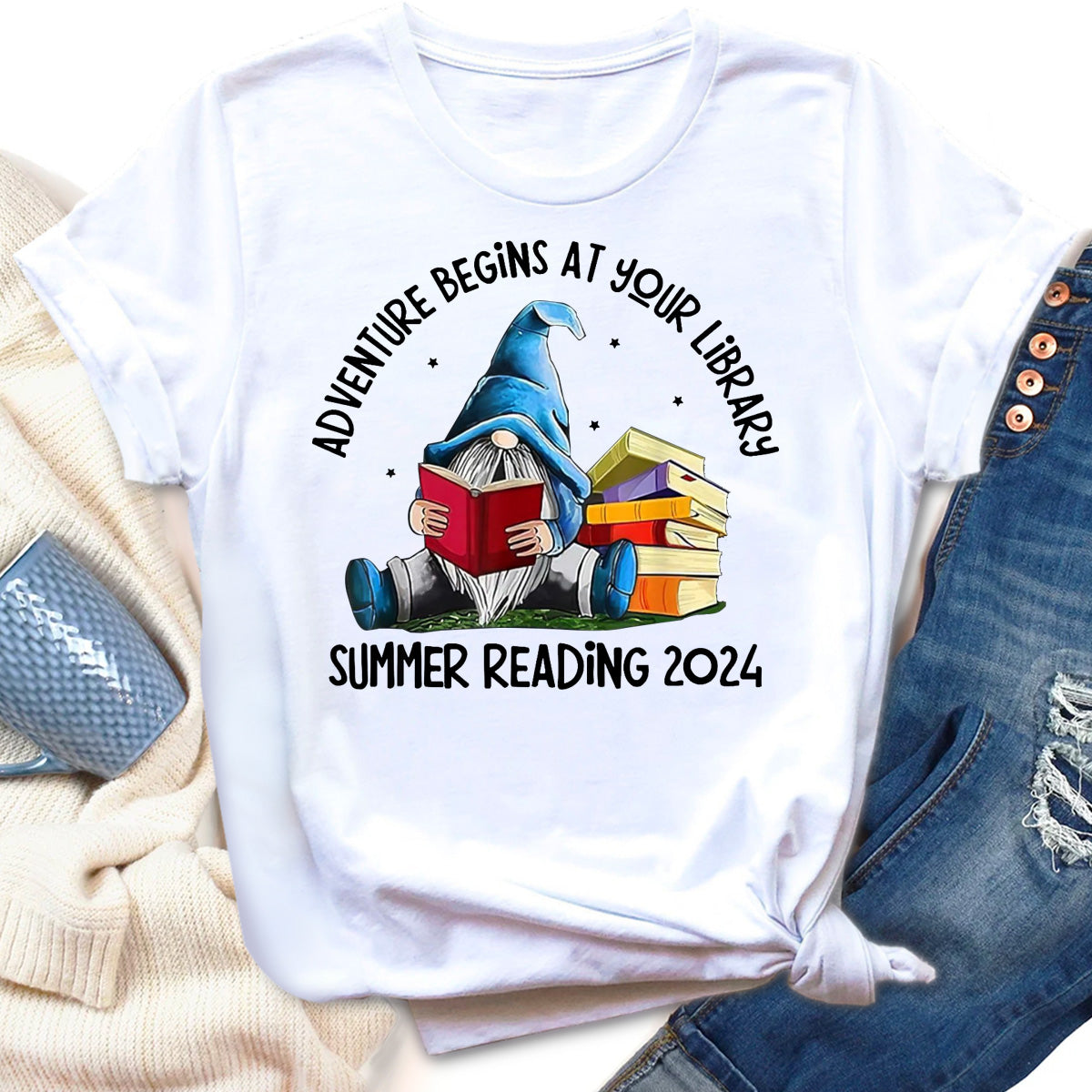 Adventure Begins At Your Library Summer Reading 2024 T-Shirt