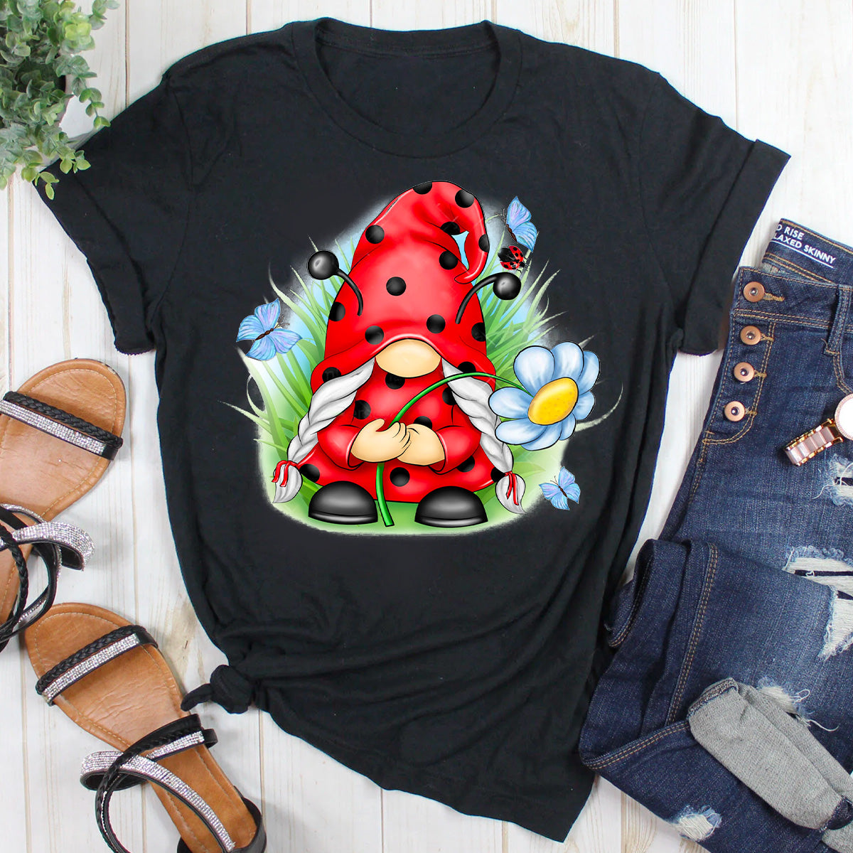 Summer Ladybug Gnome T-Shirt