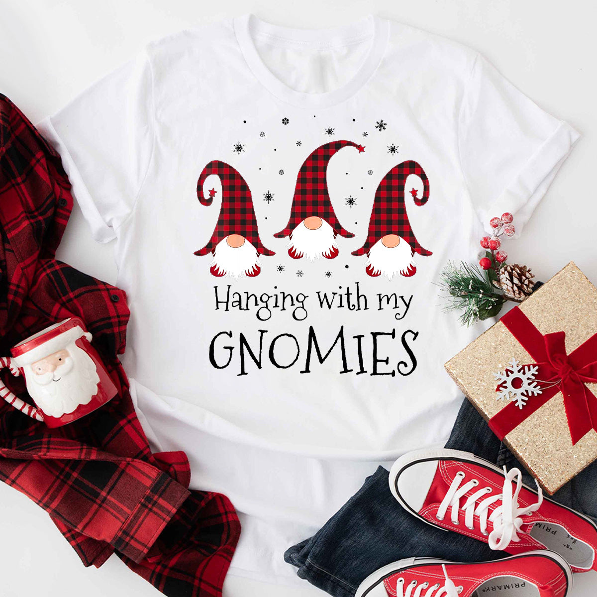 Hanging With My Gnomies Christmas T-Shirt