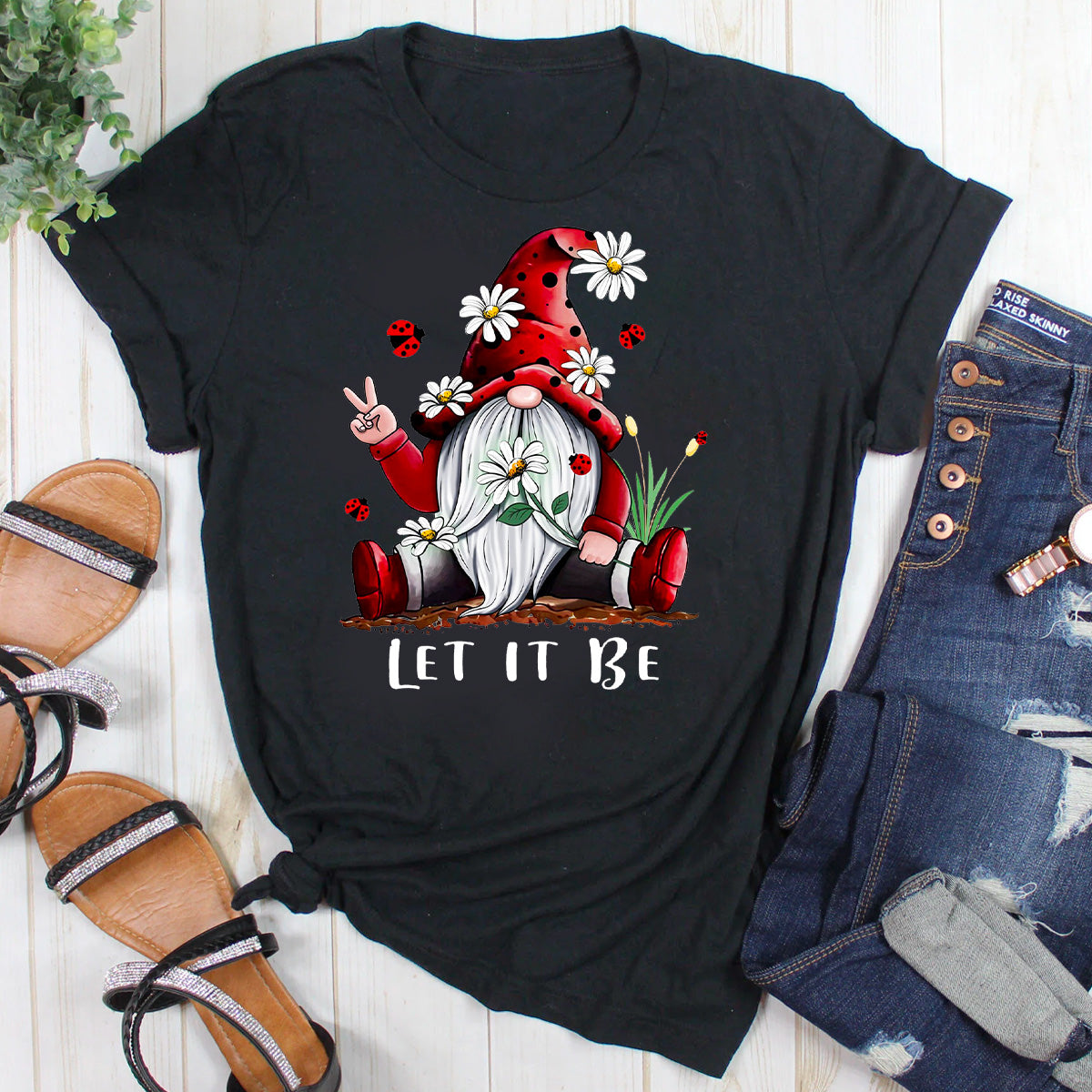 Let It Be Ladybug Gnome T-Shirt