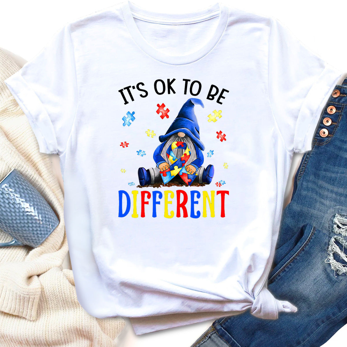 It's Ok To Be Different Autism Awareness T-Shirt