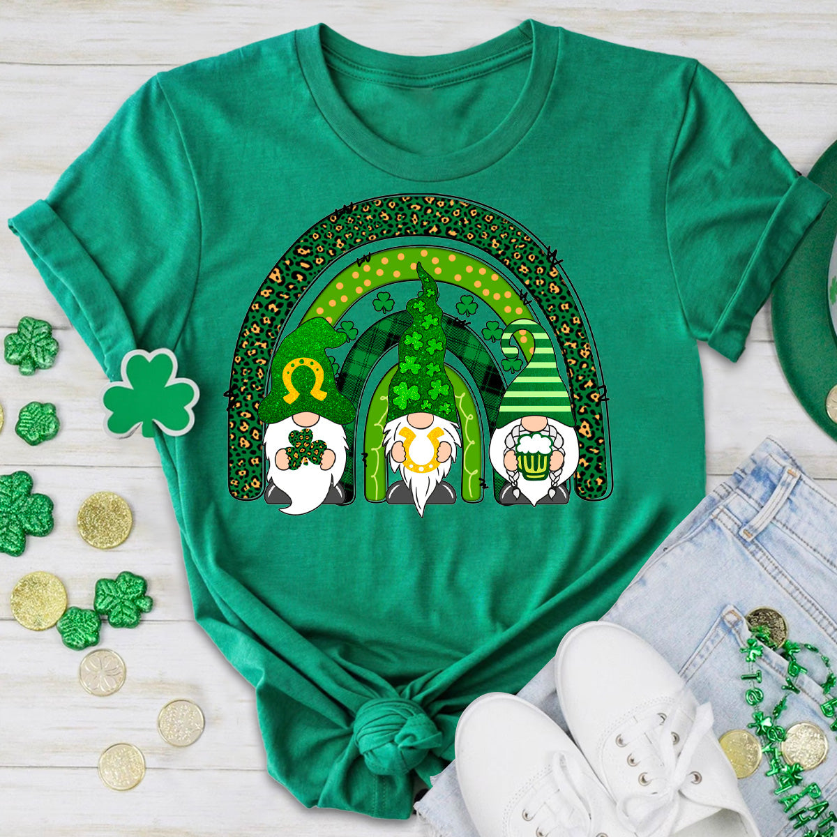 St. Patrick's Day Rainbow Gnome T-Shirt