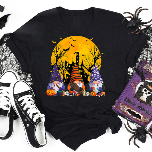 Gnome Witch Halloween Pumpkin Autumn T-Shirt