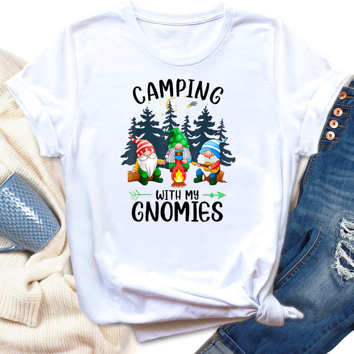 Camping with my Gnomies T-Shirt