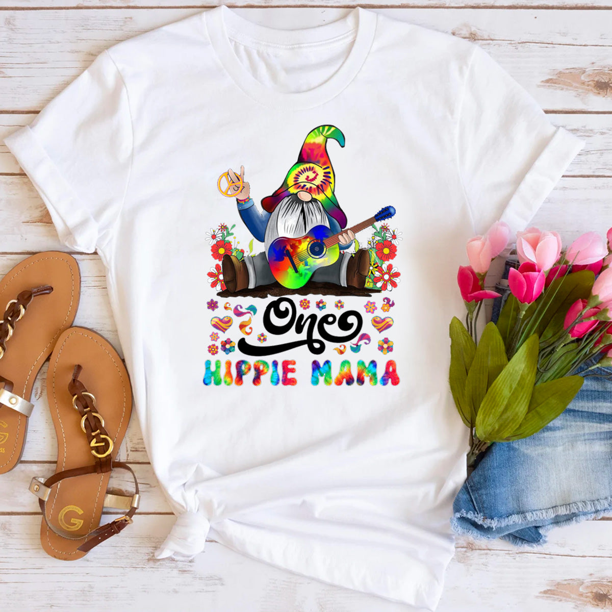 One Hippie Mama Gnome T-Shirt