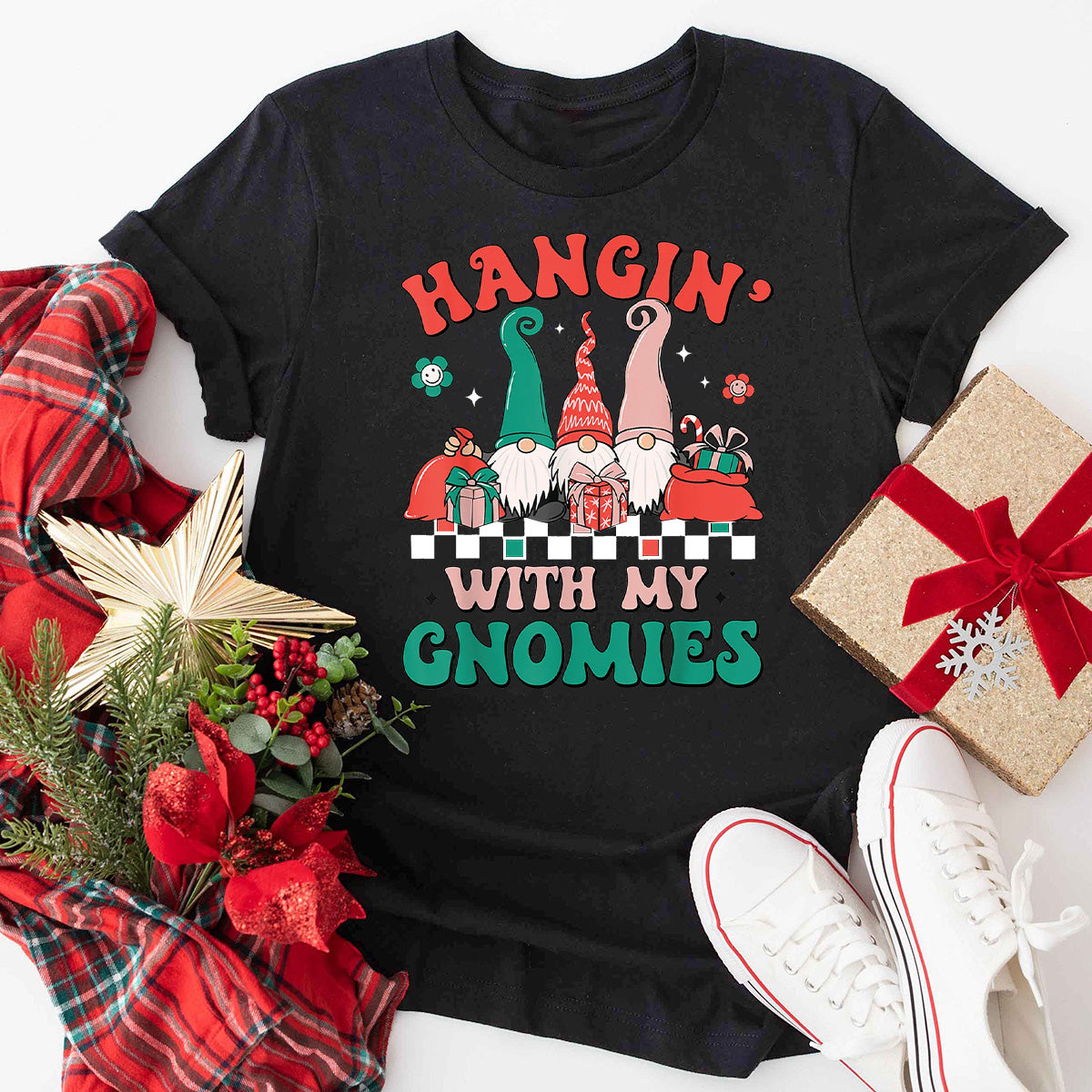 Hanging With My Gnomies Christmas T-Shirt