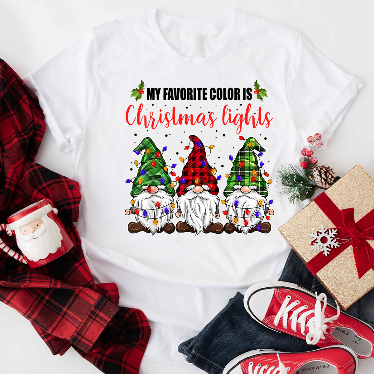 My Favorite Color is Christmas Lights T-Shirt