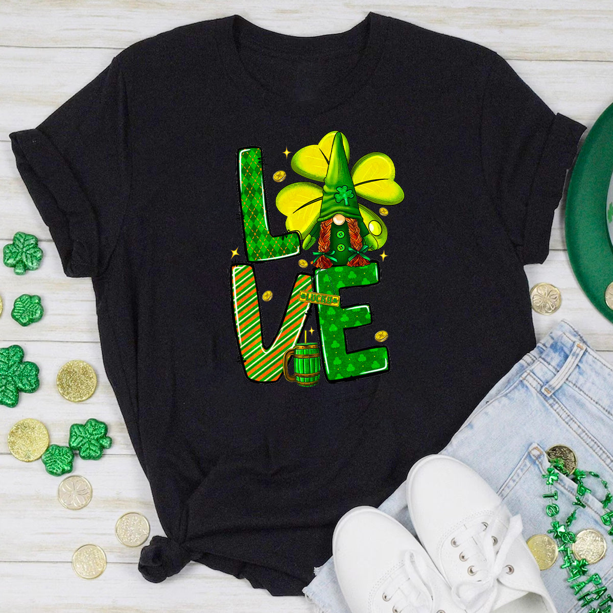 St Patrick's Day Love With Gnome T-Shirt