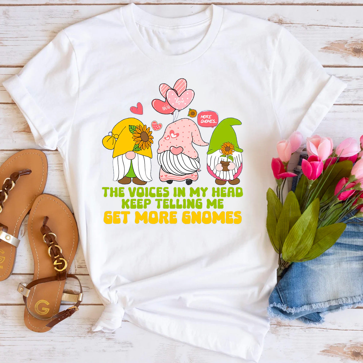 The Voices In My Head Keep Telling Me Get More Gnomes T-Shirt