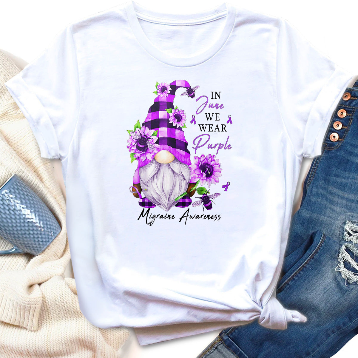 In June We Wear Purple Alzheimer Awareness T-Shirt