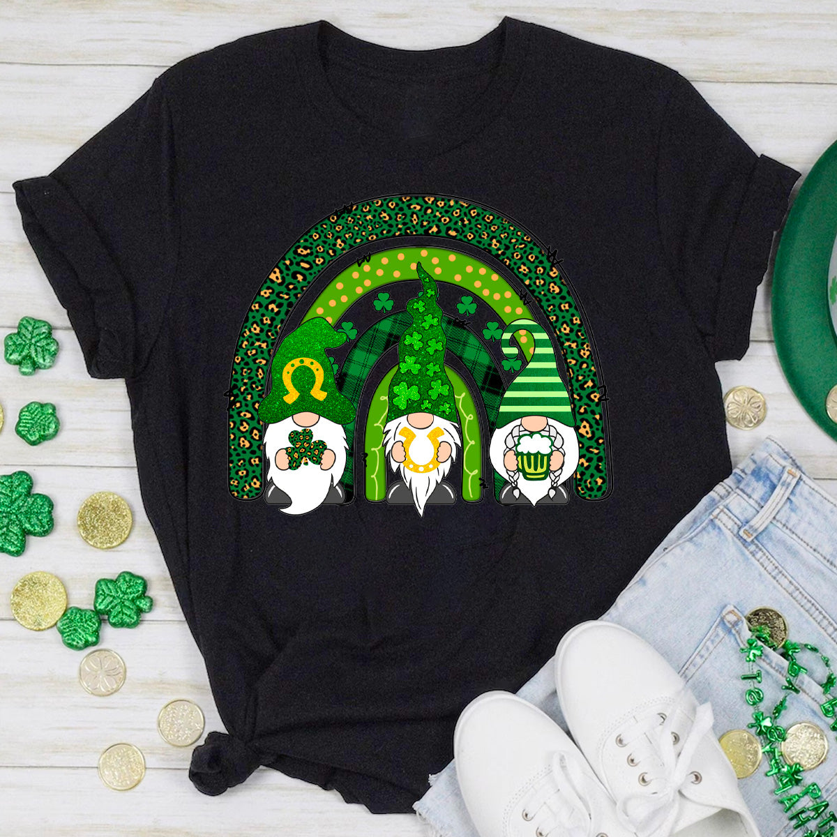 St. Patrick's Day Rainbow Gnome T-Shirt