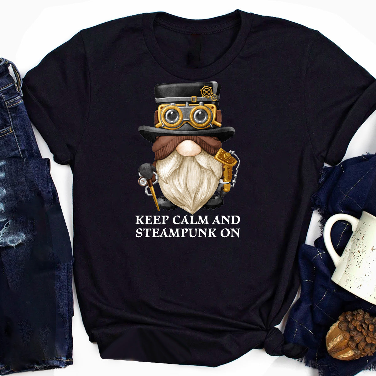 Keep Calm and Steampunk On T-Shirt