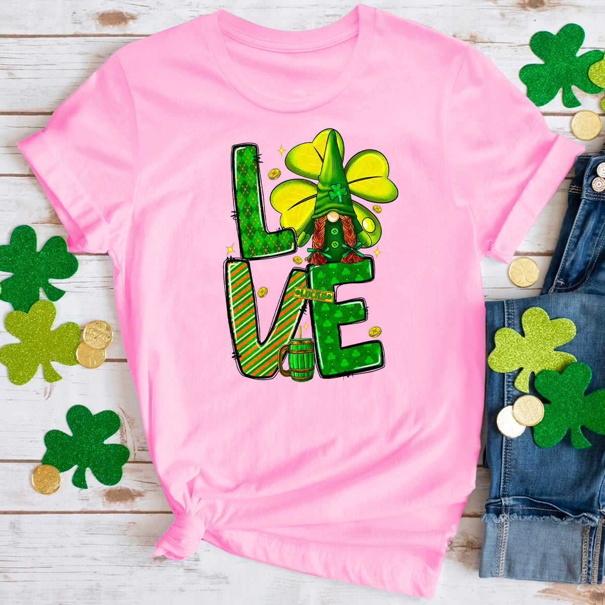 St Patrick's Day Love With Gnome T-Shirt