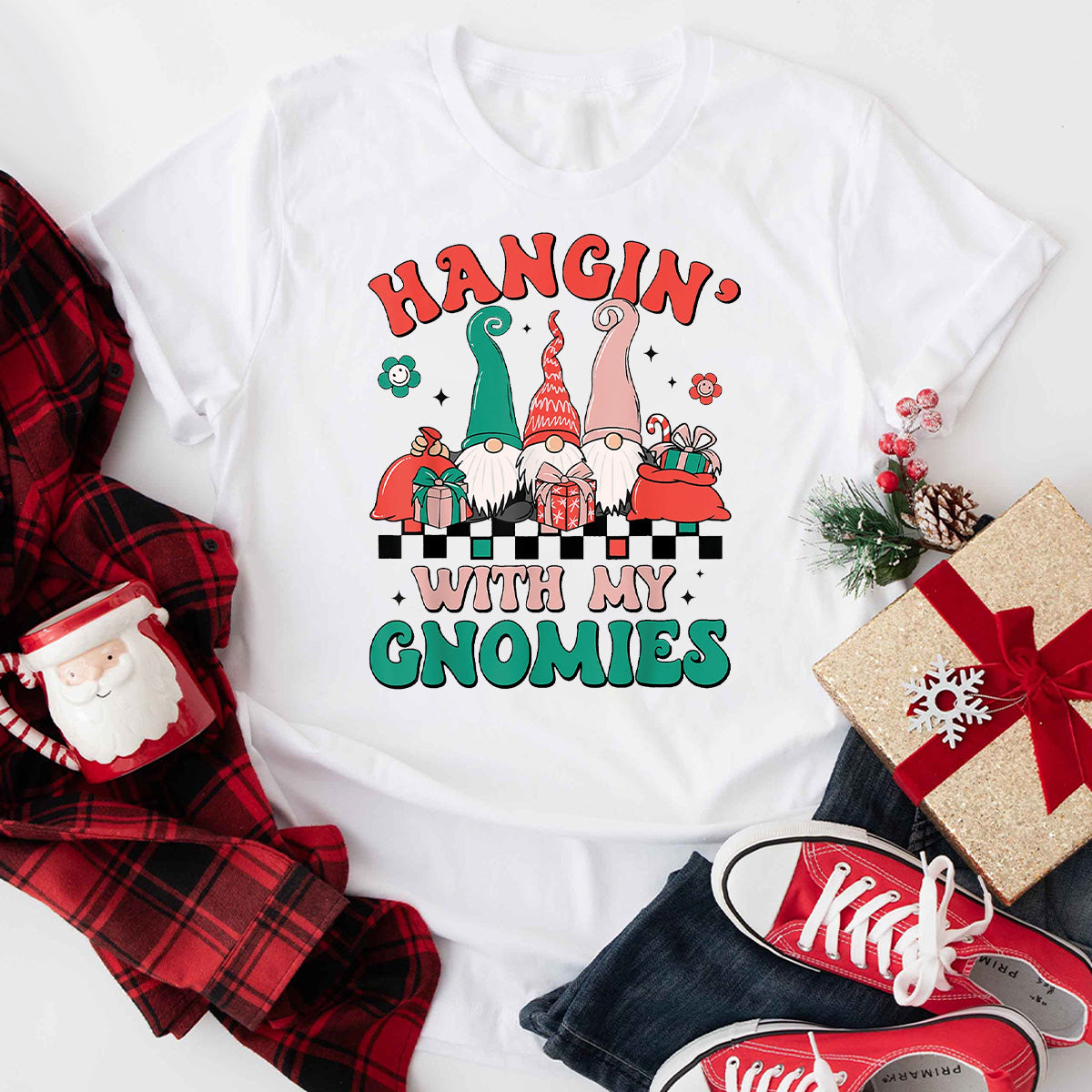 Hanging With My Gnomies Christmas T-Shirt