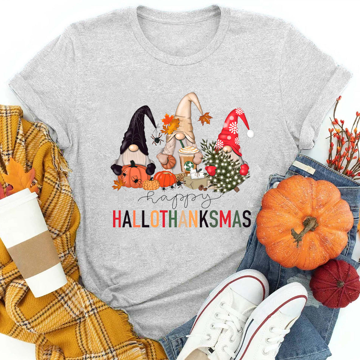 Hallo Thanksmas Gnomes T-Shirt