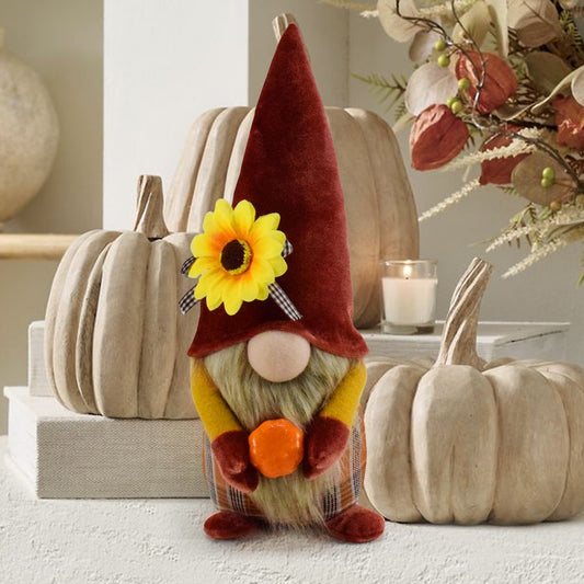 Fall Pumpkin Sunflower Gnome