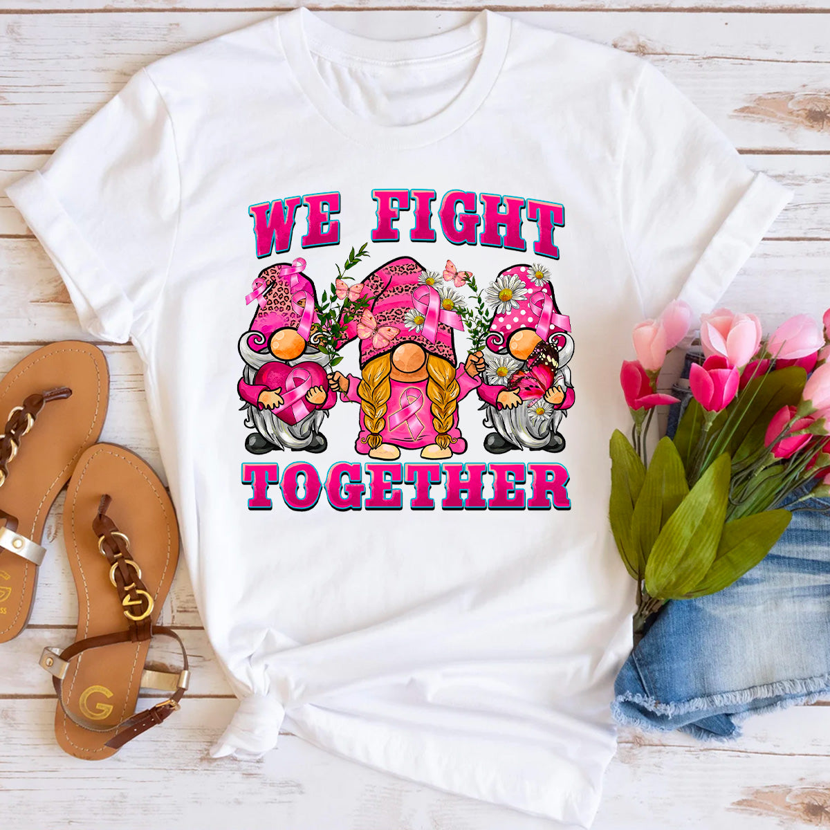 We Fight Together Breast Cancer T-Shirt