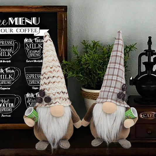 Farmhouse Plaid Coffee Gnome