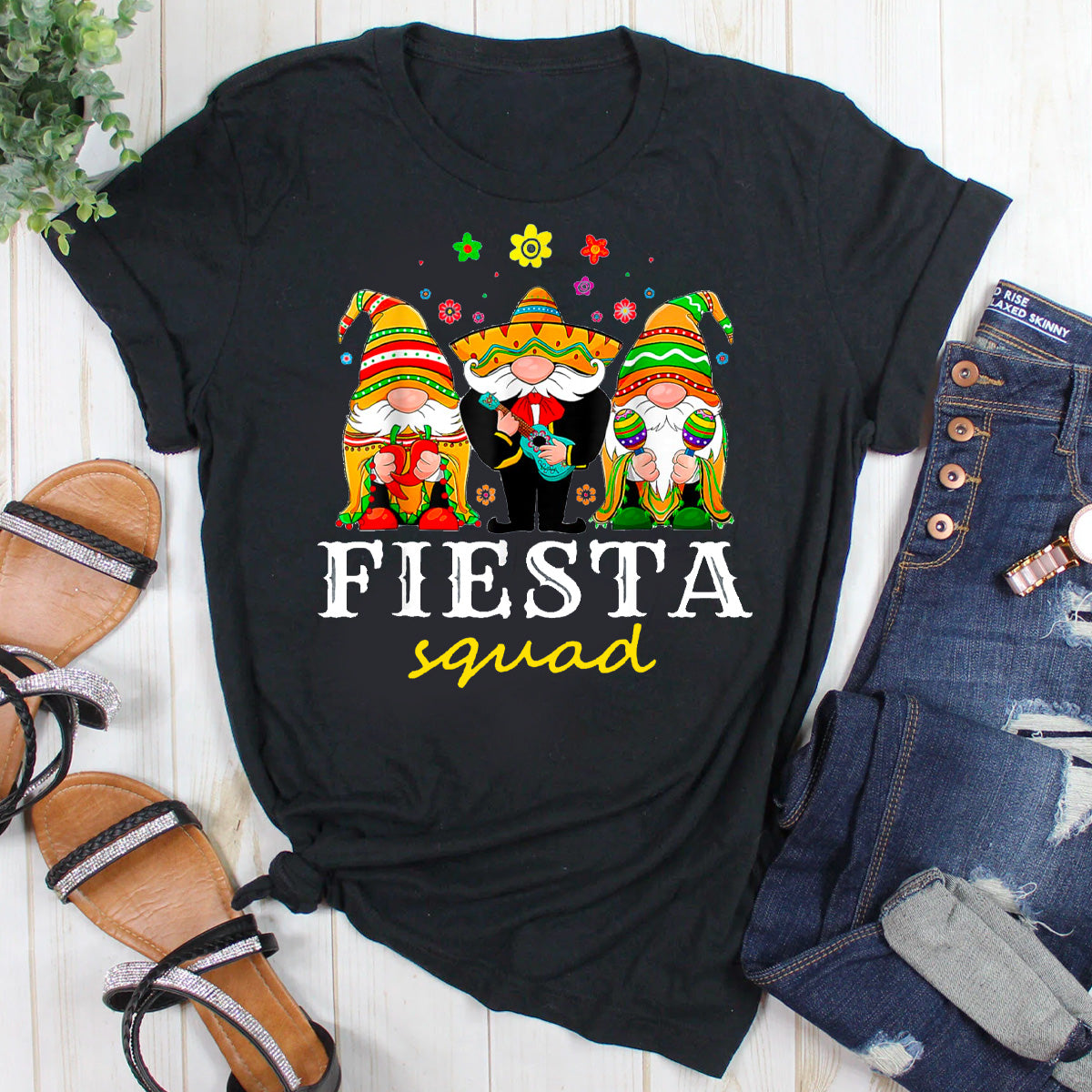 Mexican Cinco De Mayo Gnomes Fiesta Squad T-Shirt